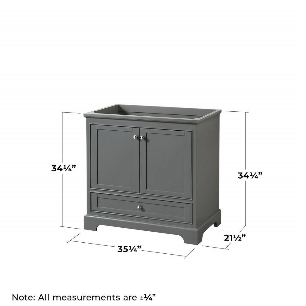 Wyndham Collection Deborah 35" Single Bathroom Vanity Base Only