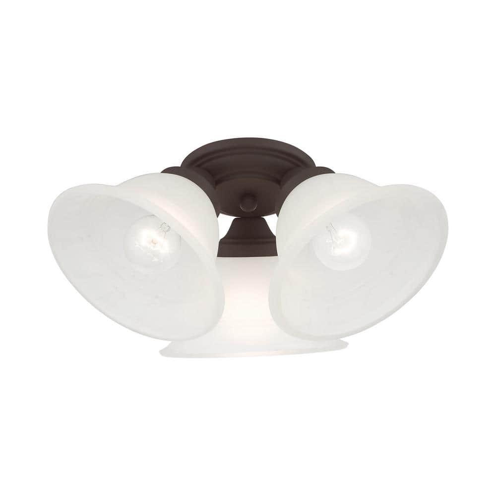 Livex Lighting Wynnewood 3 - Light Flush Mount in  Bronze