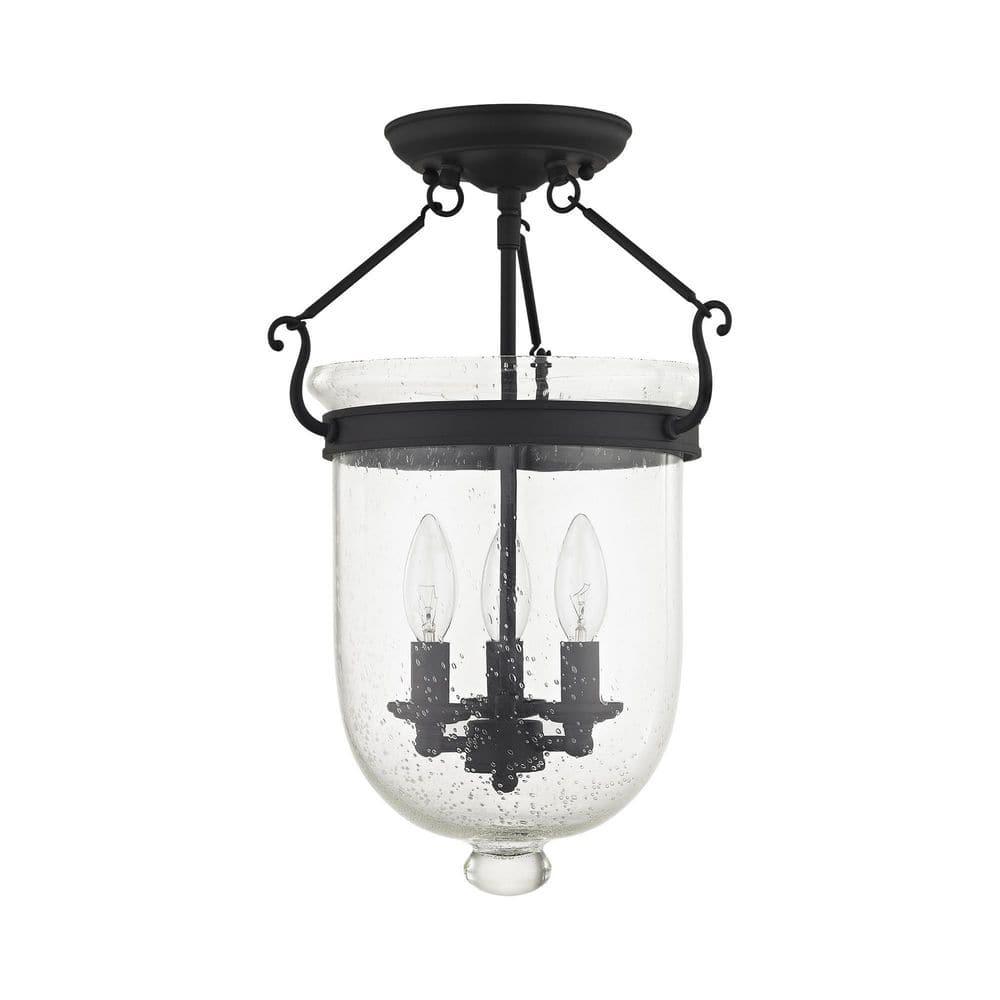 Glass Semi Flush Mount
