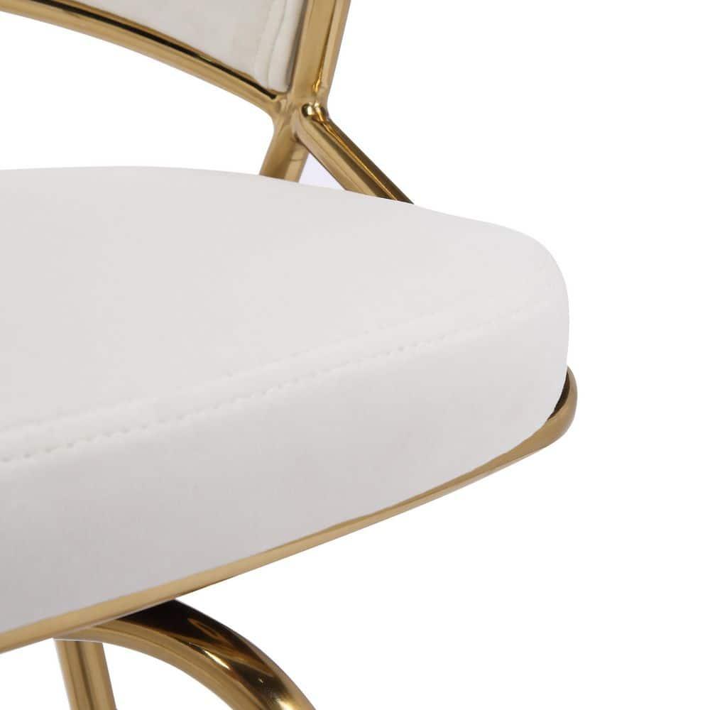 George Oliver Lakyia Swivel Upholstered Counter Stool with Metal Frame (Set of 2)