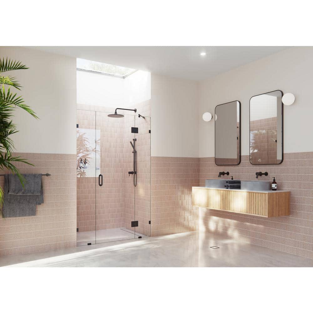 Stellar 49.75 in. x 78 in. Fully Frameless 3 Panel Inline Hinge Shower Door