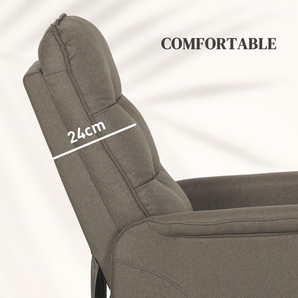 HOMCOM Power Lift Recliner Chair, Electric Reclining Chair with Remote, Side Pockets, Pocket Spring, Tufted Back, Quick Assembly, Coffee