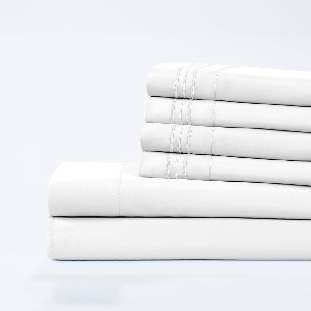 Modern Threads Modern Threads 6-Piece Bed Sheet Set, Deep Pocket, Ultra Soft Microfiber, Cool & Breathable