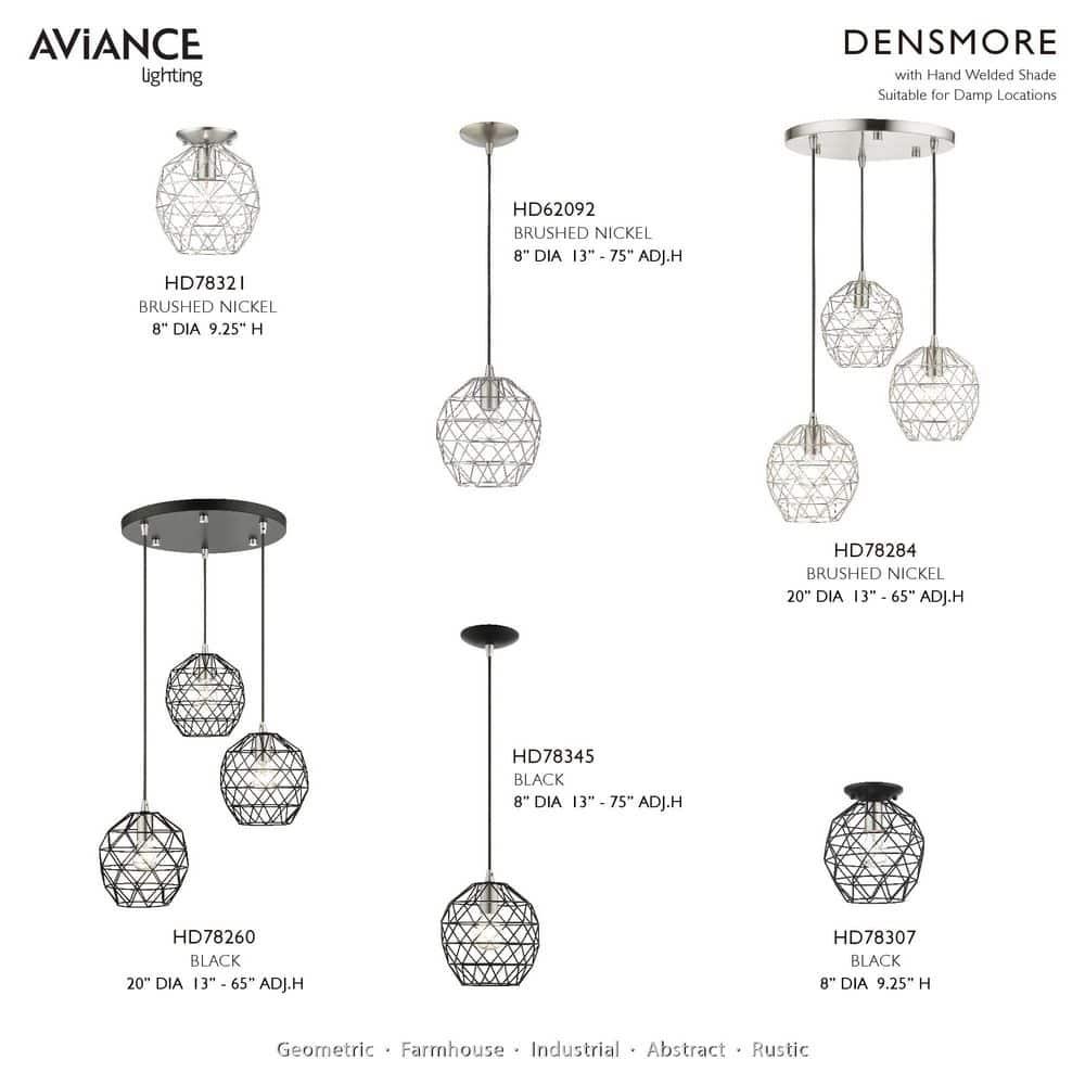 Livex Lighting Geometric Shade 1 - Light Pendant in  Black