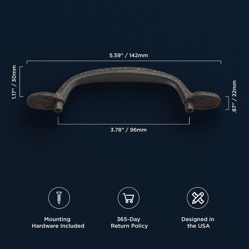 Refined Rustic Kitchen Cabinet Handles, Solid Core Drawer Pulls for Cabinet Doors