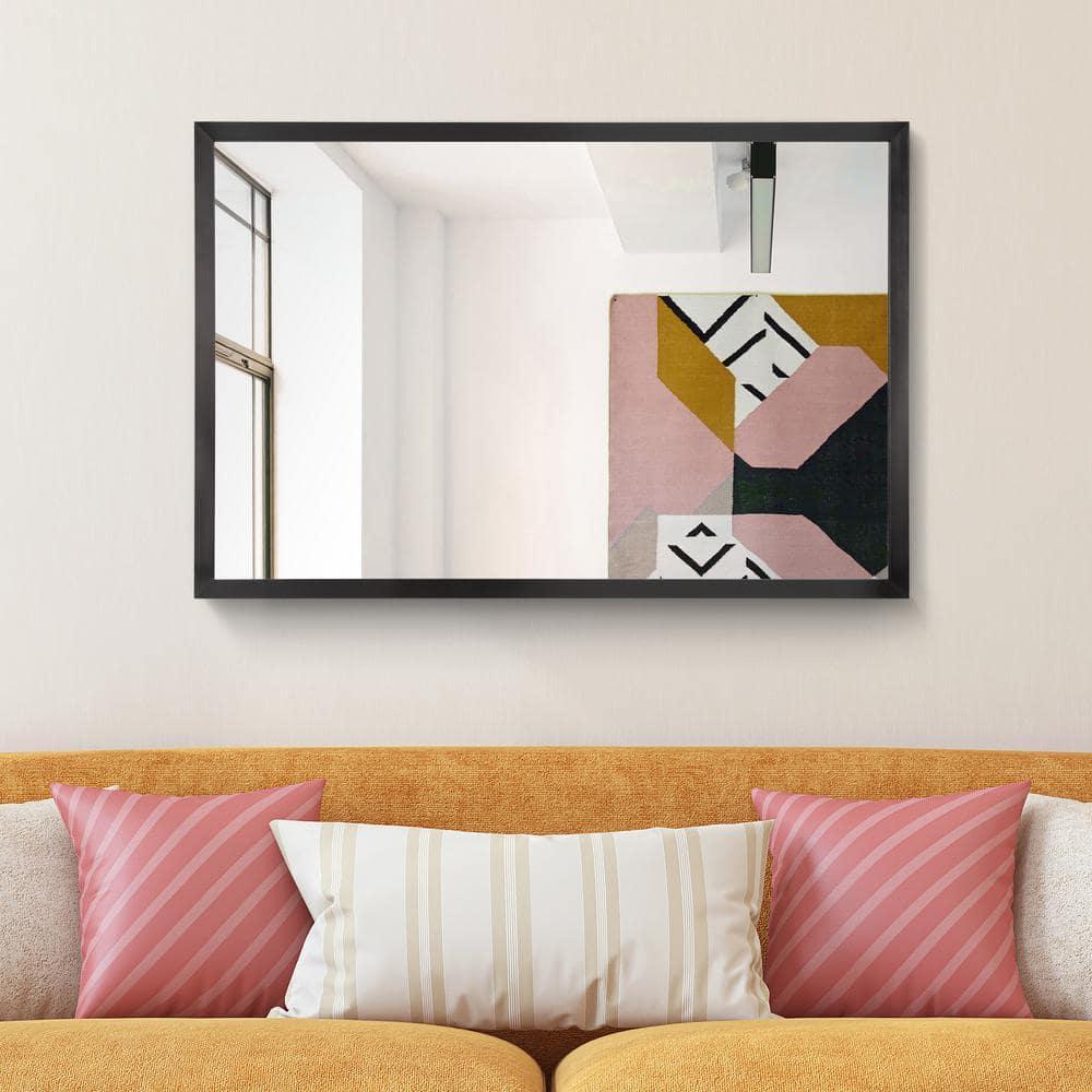 Empire Art Direct Contempo Stainless Steel Gold Wall Mirror Brushed Black 24" x 36" Black