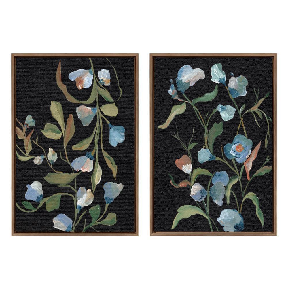 Kate & Laurel All Things Decor 23"x33" (Set of 2) Sylvie Foliage I and III Framed Canvas Arts by Nikita Jariwala Gold