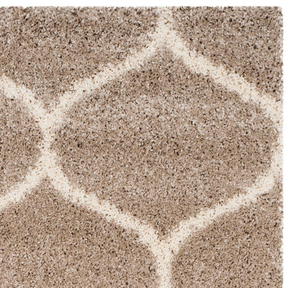 Hudson Shag SGH280 Power Loomed Indoor Area Rug - Beige/Ivory - 7'x7' Square - Safavieh