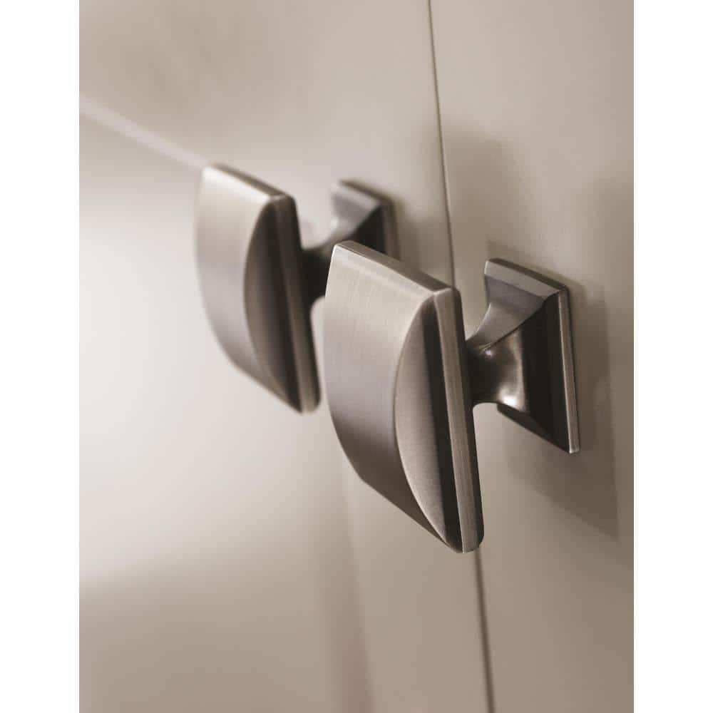 Amerock Candler 1-1/4 inch (32mm) Length Antique Silver Cabinet Knob