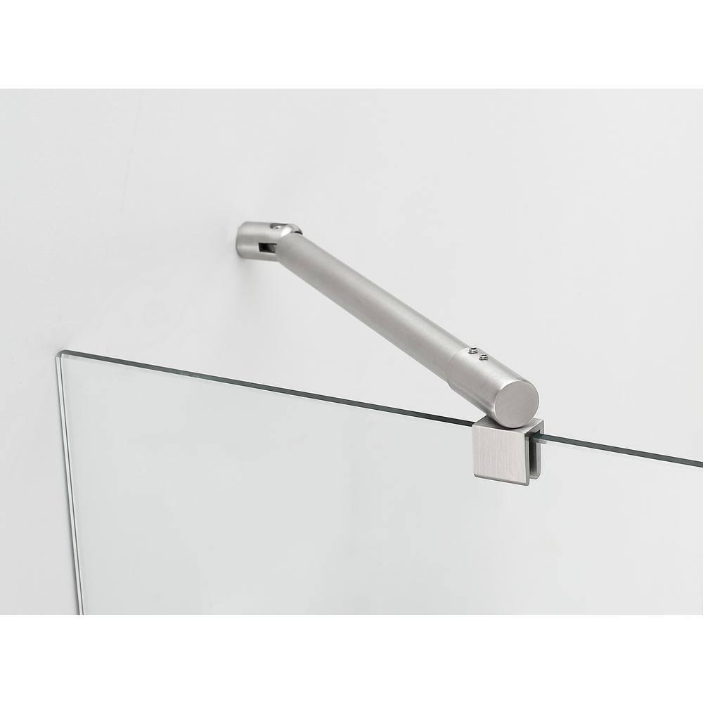Madox Frameless Clear Glass Pivot Shower Door with Stainless Steel Hardware