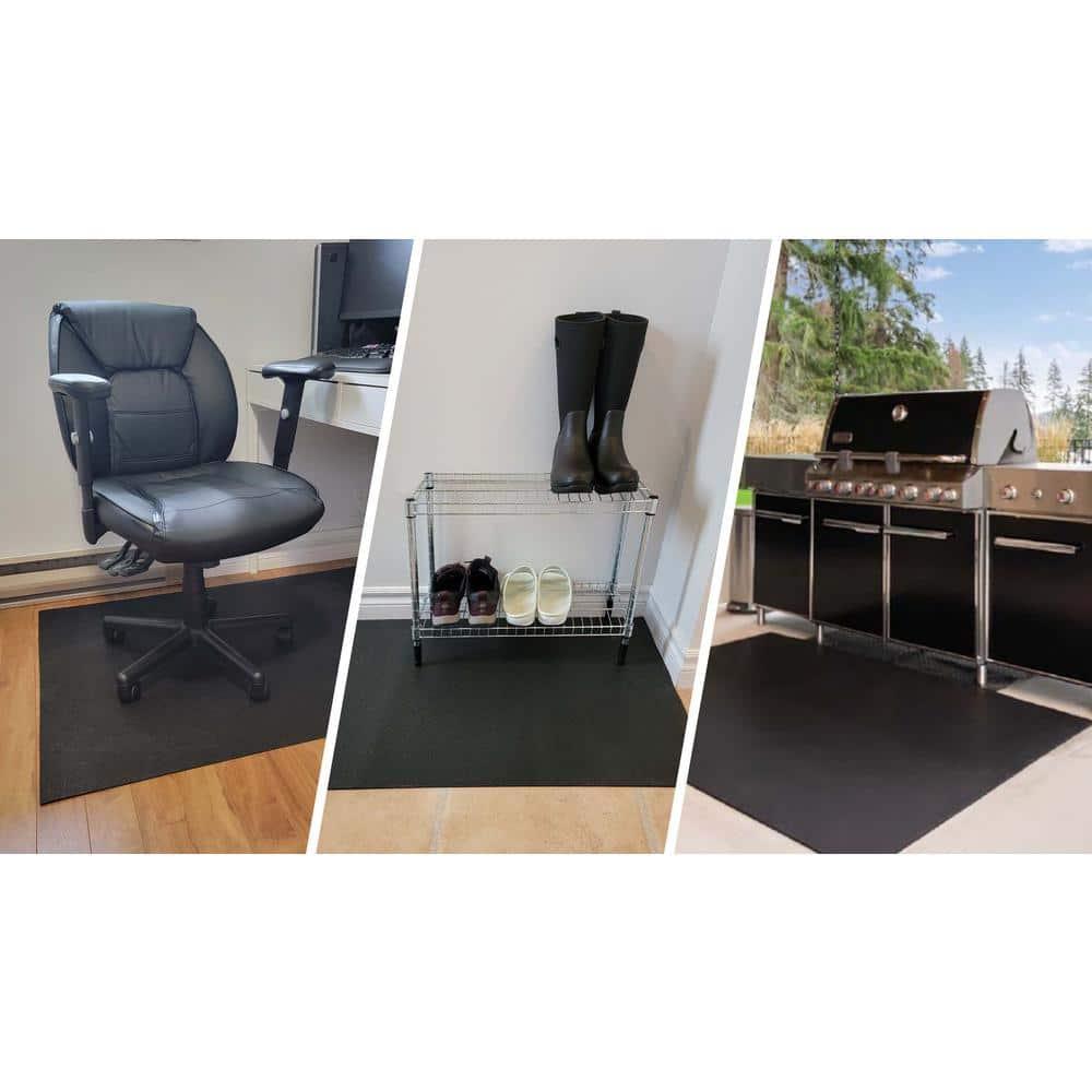 Rubber King Multi-Purpose Exercise Mat - 100% Recycled Thick Rubber Mat for Home Gym Flooring, Non-Slip, Low-Odor Durable Workout Mat for Indoor/Outdoor, Shoe-Friendly