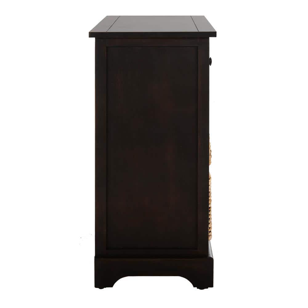 Herman Storage Unit with Wicker Baskets - Brown - Safavieh.