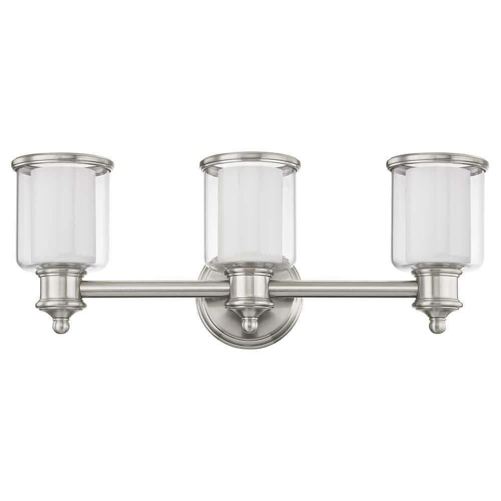 Livex Lighting Middlebush 3 - Light Vanity in  Brushed Nickel