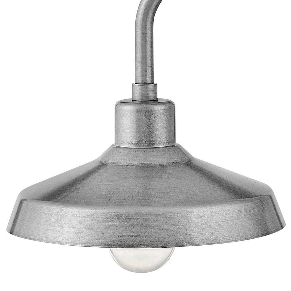 1 Light Small Outdoor Wall Lantern In Industrial Style 9.5 Inches Wide By 9 Inches High-Antique Brushed Aluminum Finish Hinkley Lighting 12076Al