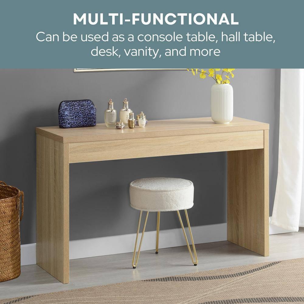 Convenience Concepts Northfield Hall Console in Weathered White Wood Finish