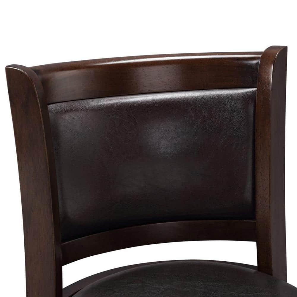 29" Augusta Swivel Barstool Brown - Boraam Industries: Contoured Back, Rubberwood Legs, 300 lbs Capacity