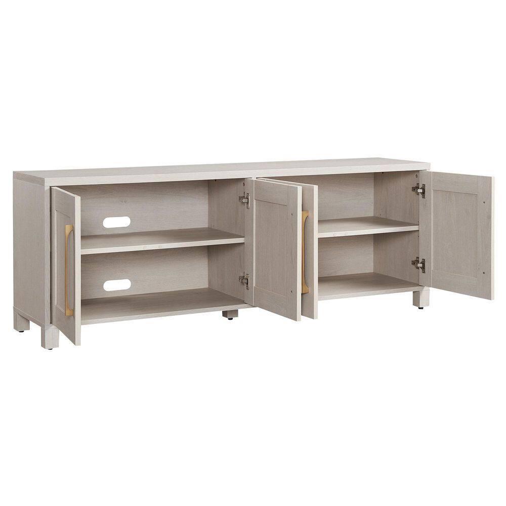 Evelyn&Zoe Chabot Rectangular TV Stand for TV's up to 75", Alder White