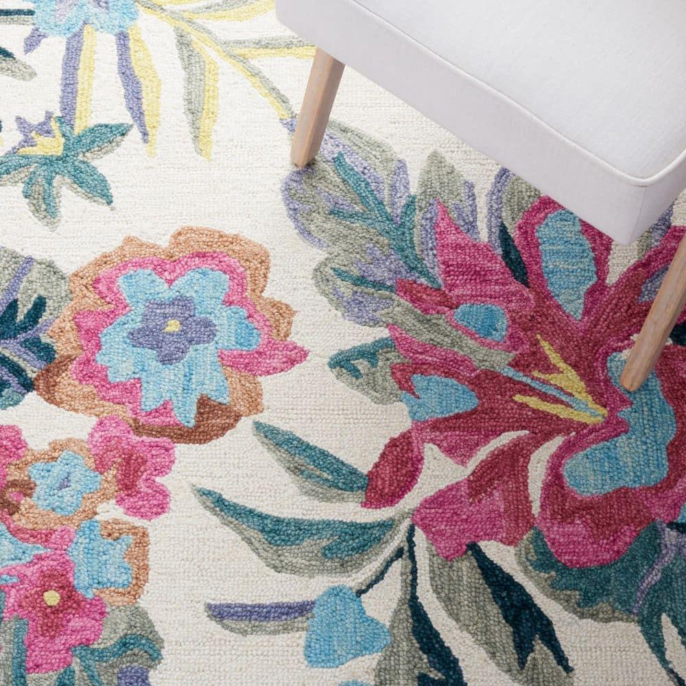 Jardin JAR151 Hand Tufted Area Rug - Ivory/Pink - 4'x6' - Safavieh