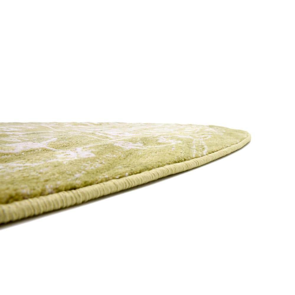 Unique Loom New Classical Collection Area Rug - Olympia (8'  Round Light Green/Ivory)