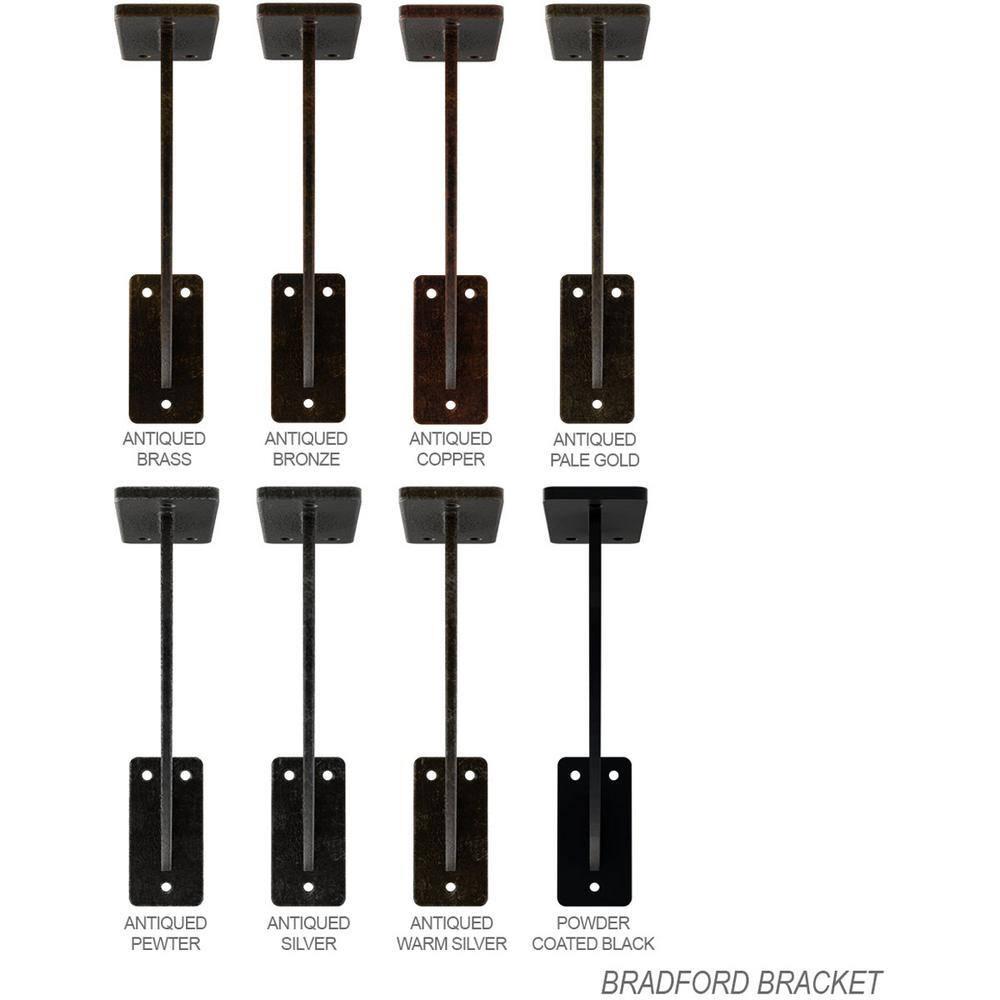 Ekena Millwork 2"W x 7"D x 7"H Bradford Steel Bracket, Hammered Brown