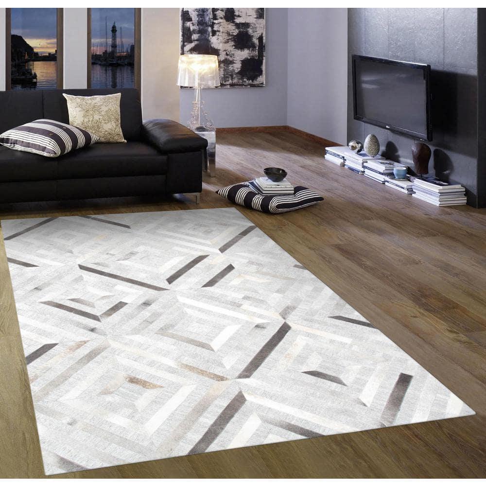 Cowhide Geometric Rug