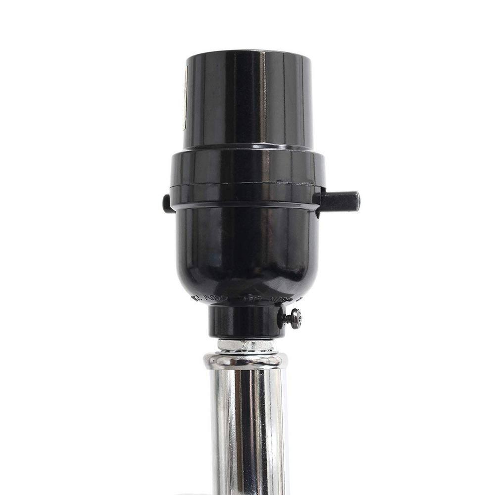 Leather Table Lamp with Fabric Shade Black - Elegant Designs: Modern Rectangle Shade, UL Listed, E26 Socket