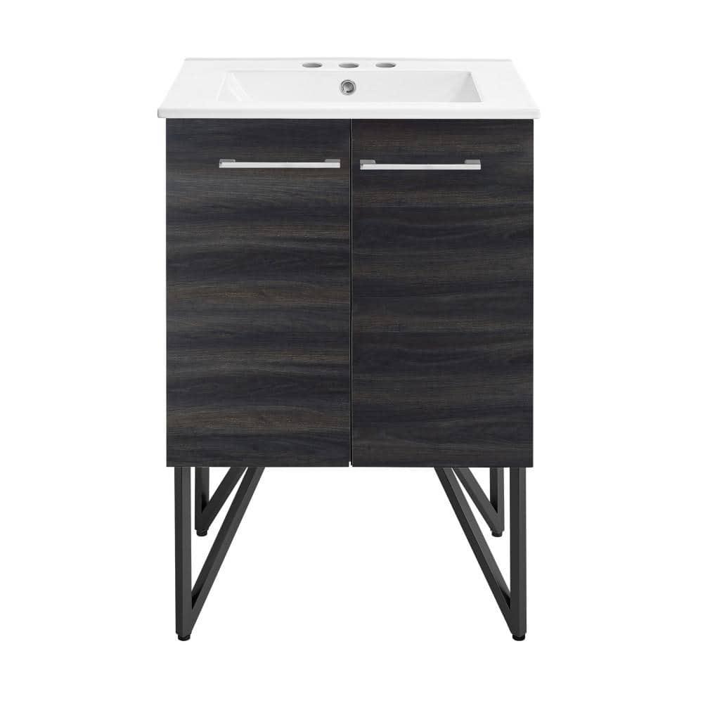 Annecy 24 In. Bathroom Vanity With Ceramic Sink Top