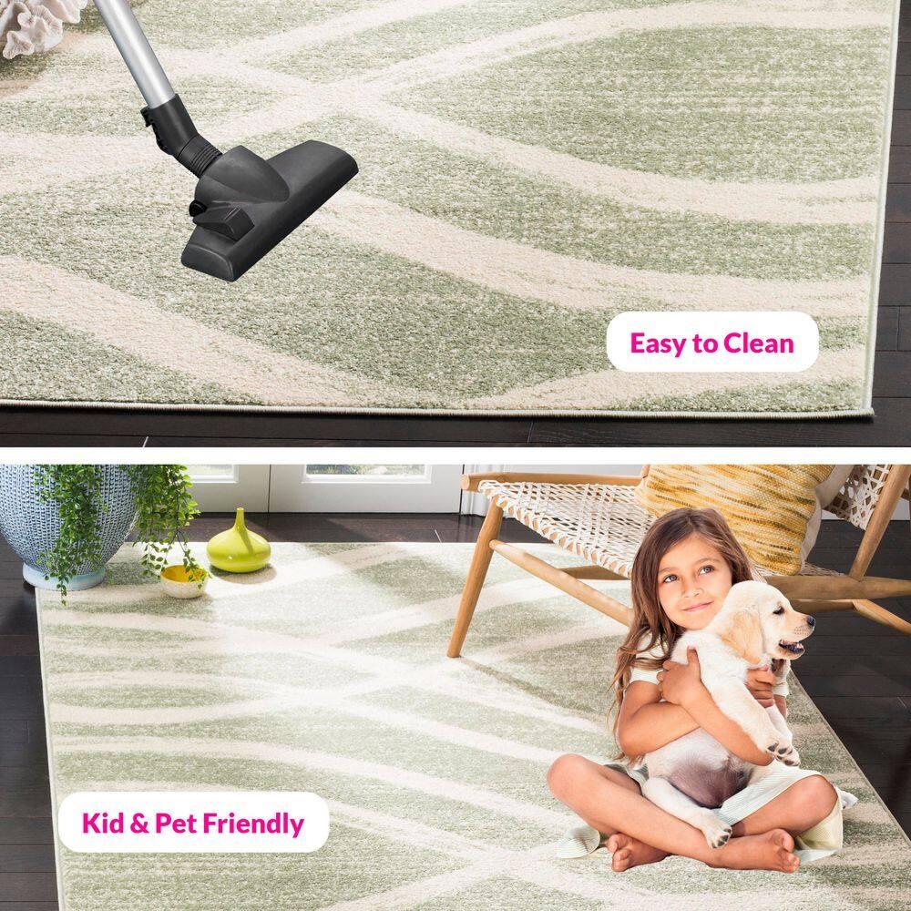 Adirondack ADR125 Machine Made Indoor Area Rug - Sage/Cream - 9'x12' - Safavieh