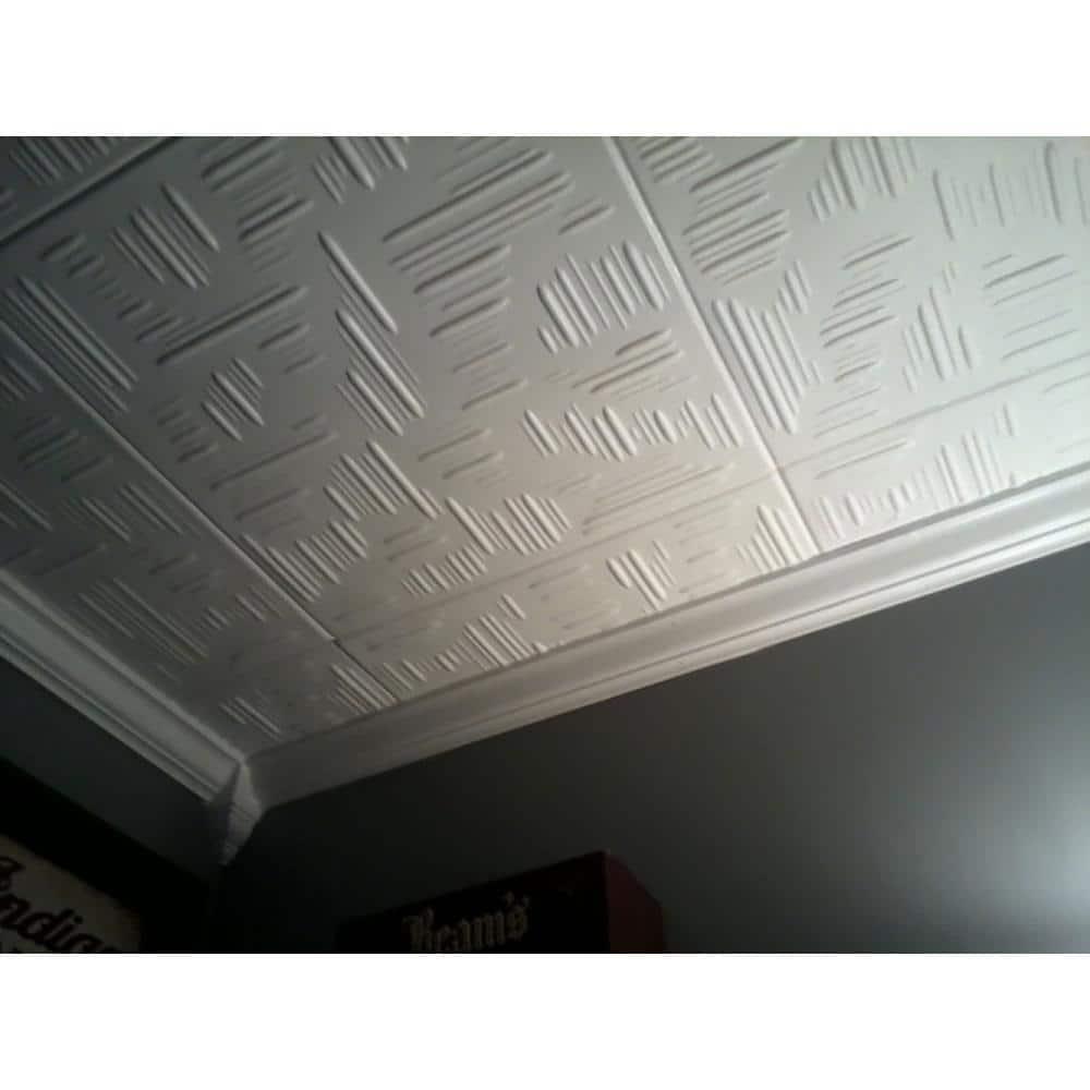 Country Wheat 1.6 ft. x 1.6 ft. Polystyrene Glue-up Ceiling Tile