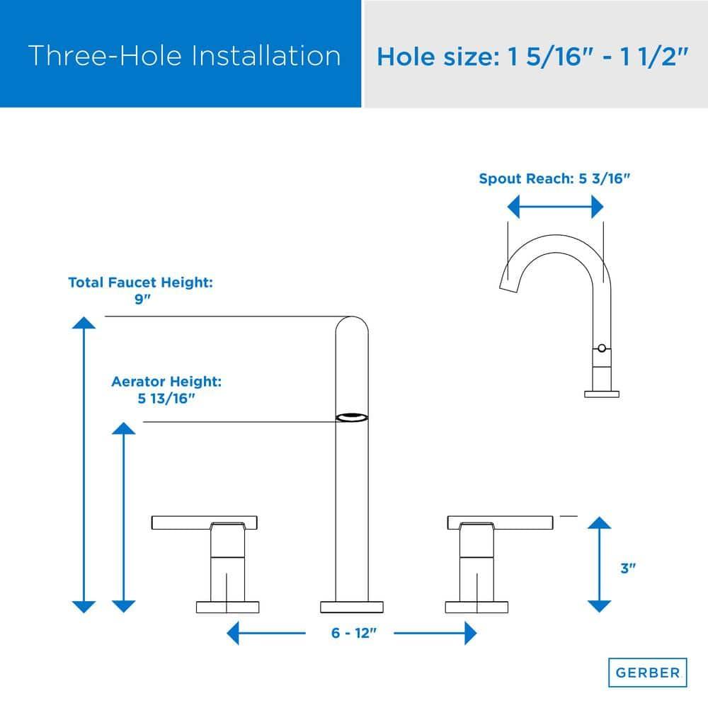 Parma 2-Handle Widespread Bathroom Faucet with Metal Touch Down Drain