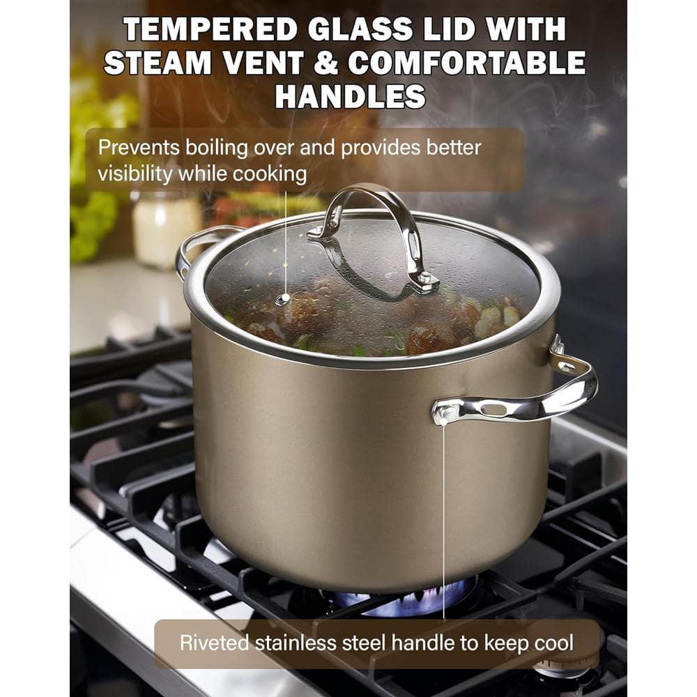 Cooks Standard 8 - Piece Non-Stick Anodized Aluminum Cookware Set