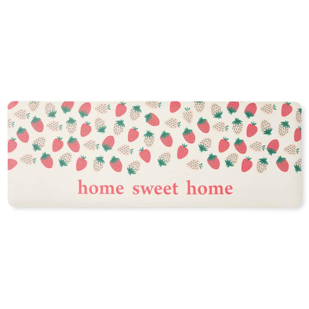 Sur La Table Kitchen Essentials SUR LA TABLE KITCHEN ESSENTIALS Home Sweet Home Quirky Strawberries Fruit Kitchen Mat Cream