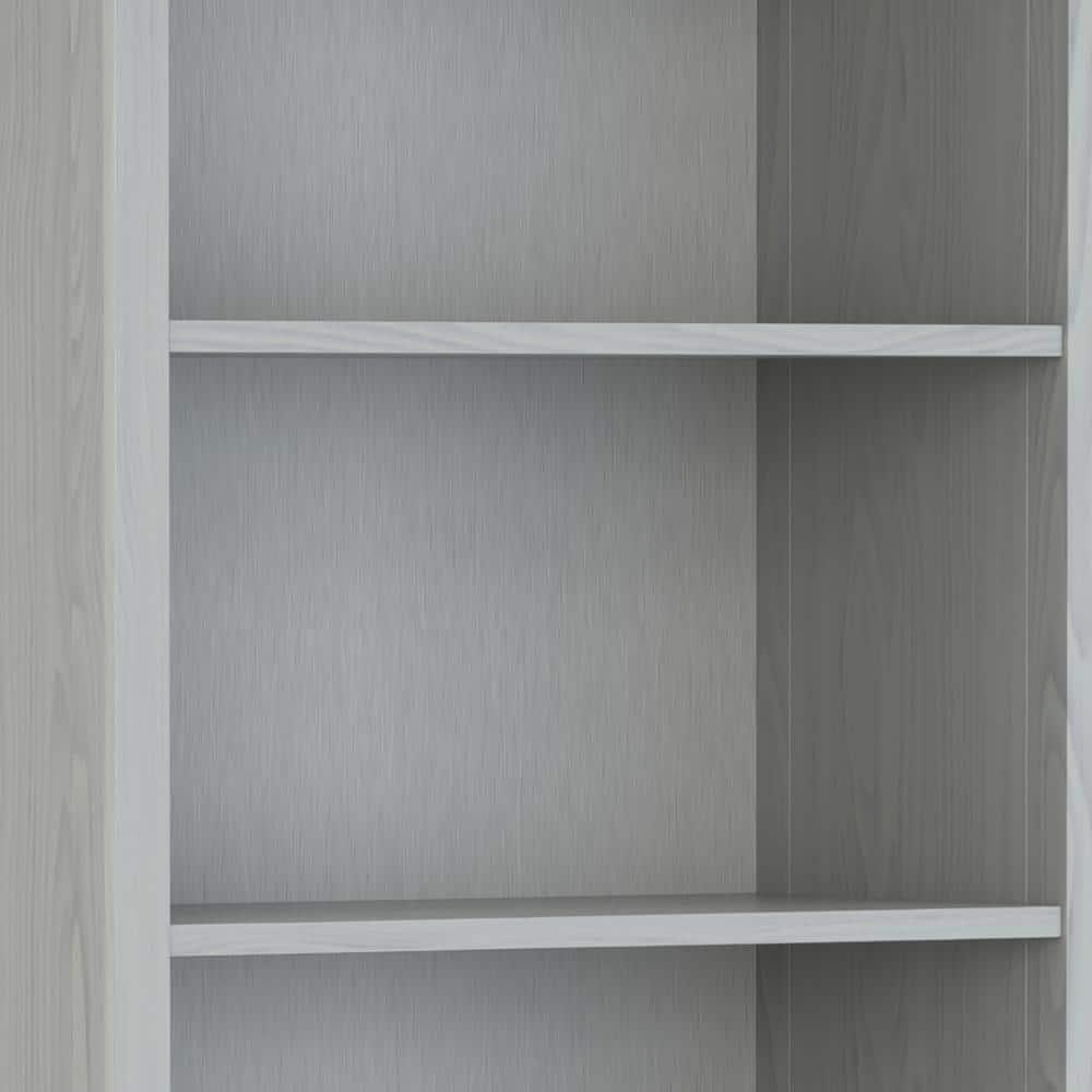 Simpli Home Amherst 30"W Solid Wood 5 Shelf Bookcase with Adjustable Shelves