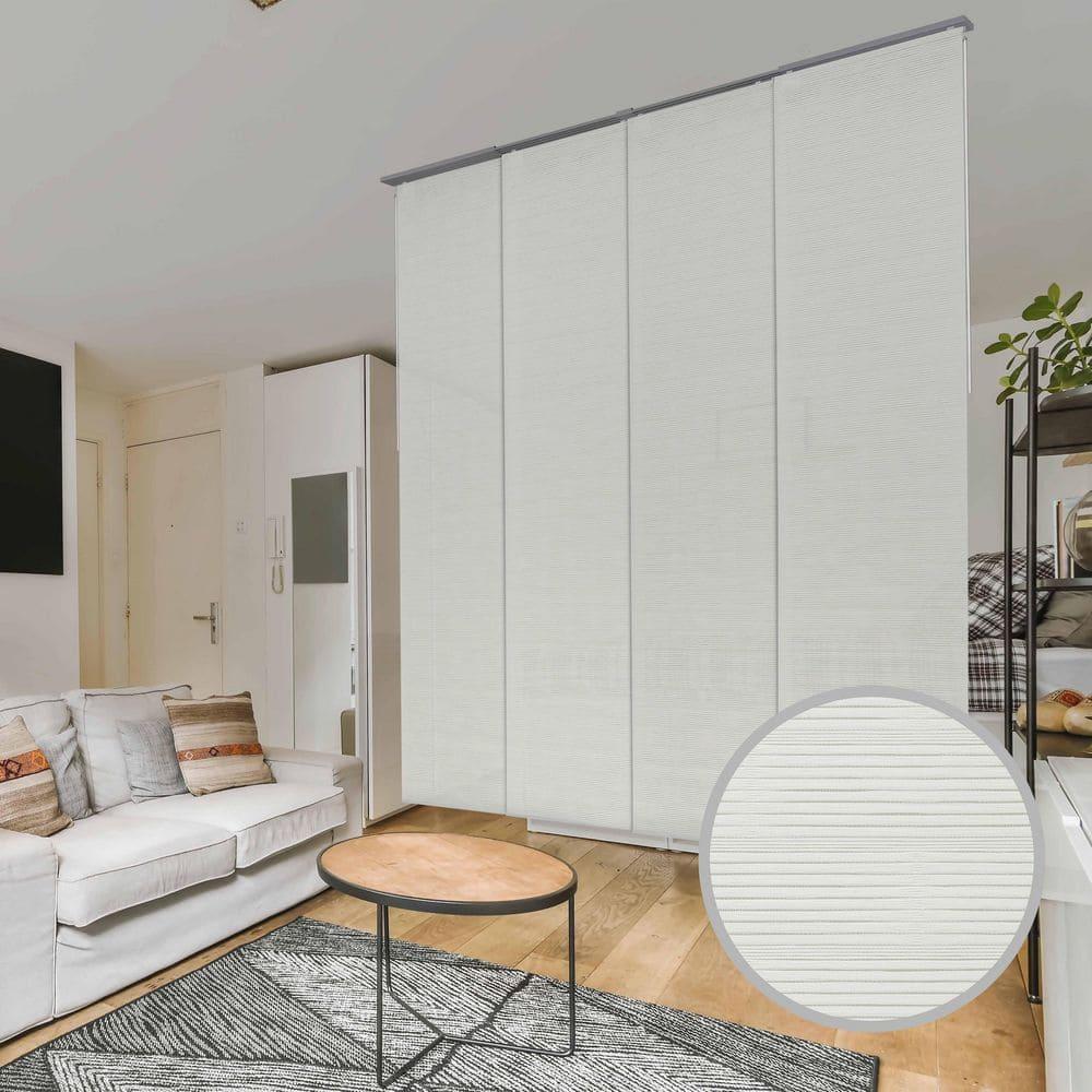 GoDear Design Adjustable Sliding Panel Track Blind 45.8"- 86" W x 96" H, Vertical Blinds, Semi-sheer, Leisure