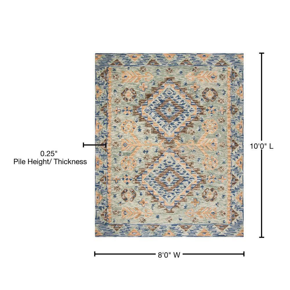 Aspen APN504 Hand Tufted Area Rug - Blue/Beige - 8'x10' - Safavieh.