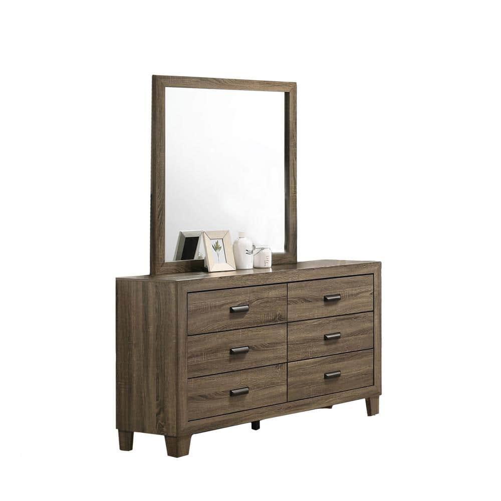 Donna 5-Piece Dark Walnut Queen Panel Bedroom Set