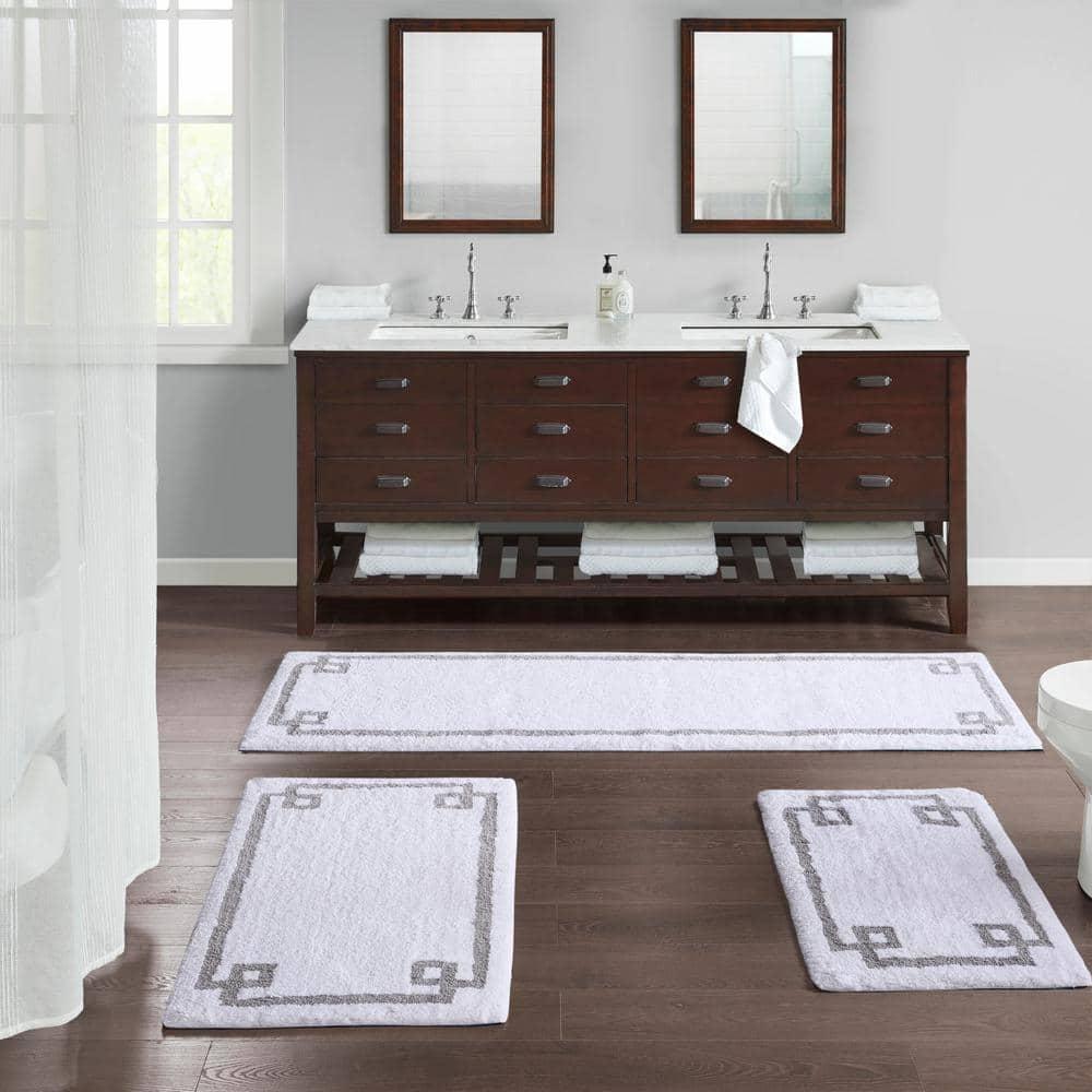 Madison Park 100% Cotton Tufted Bath Rug with Non-Slip Backing