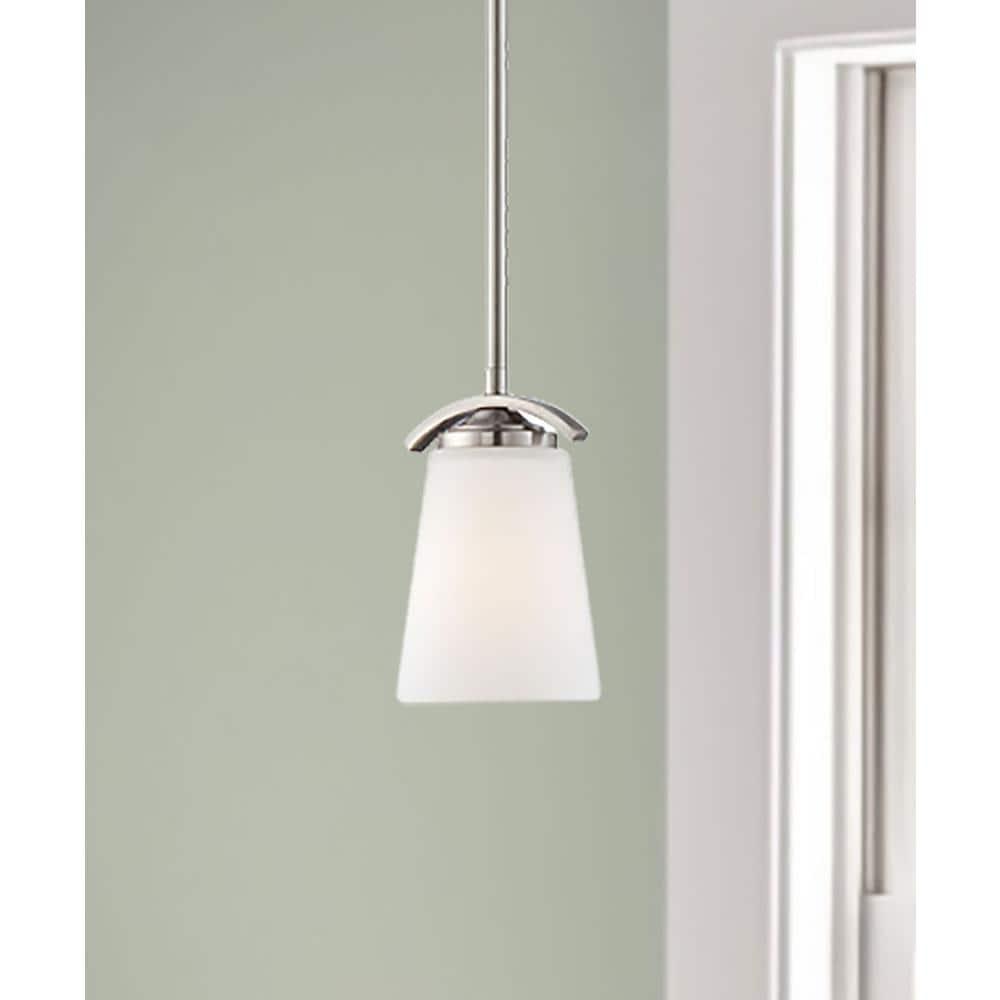 1 Light Mini Pendant In Transitional Style 7.5 Inches Tall By 4.75 Inches Wide-Brushed Nickel Finish Minka Lavery 4961-84