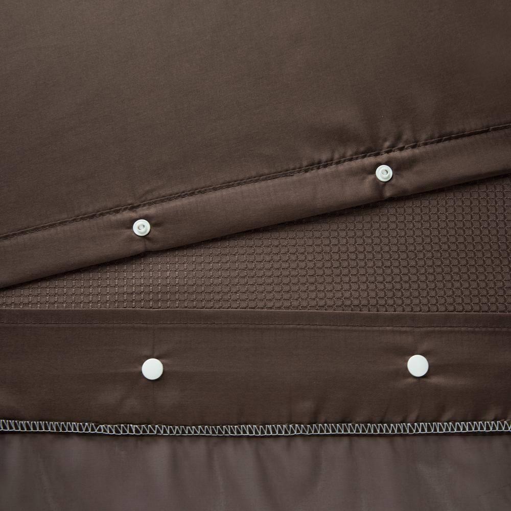 Dainty Home Complete Shower Curtain With Detachable Liner - Brown