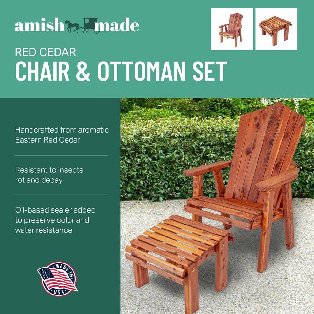 American Furniture Classics CEDAR Stationary Chair w Stationary Ottoman