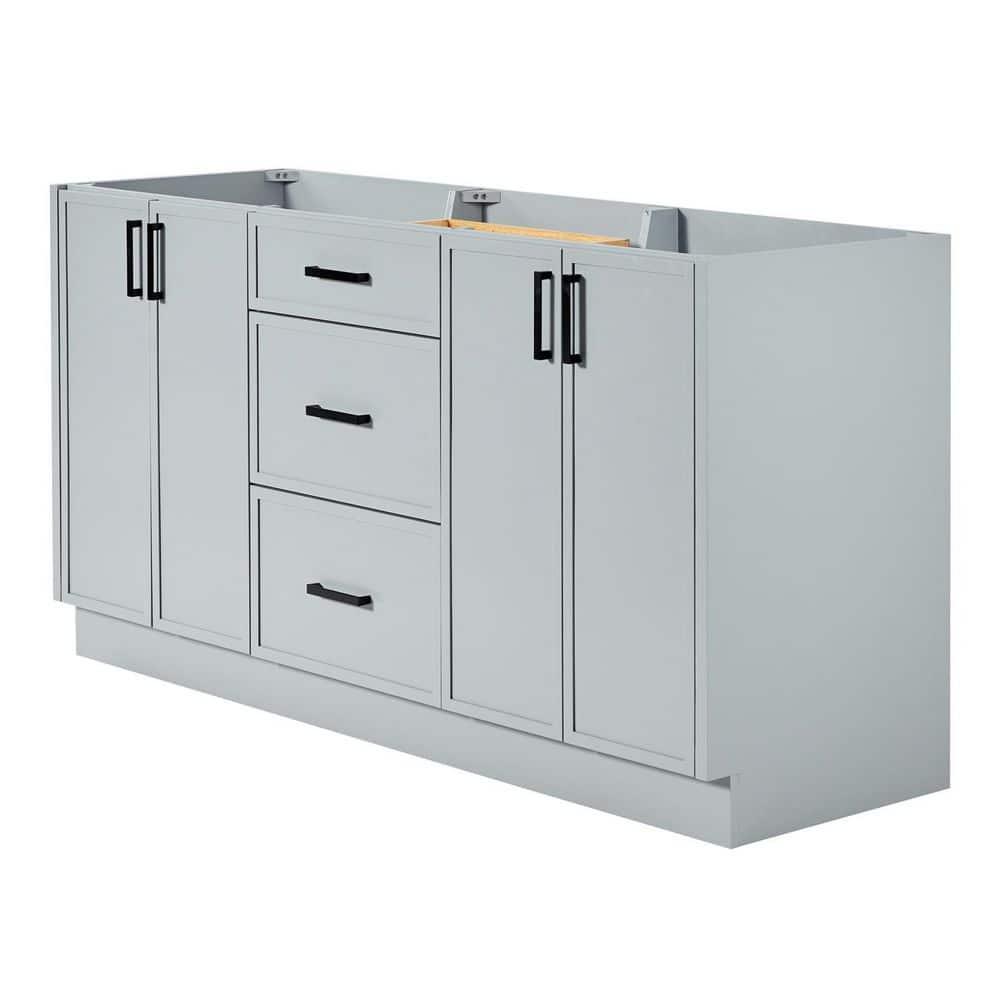 Ariel Kelley 66 Inch Double Sink Base Cabinet In Oak