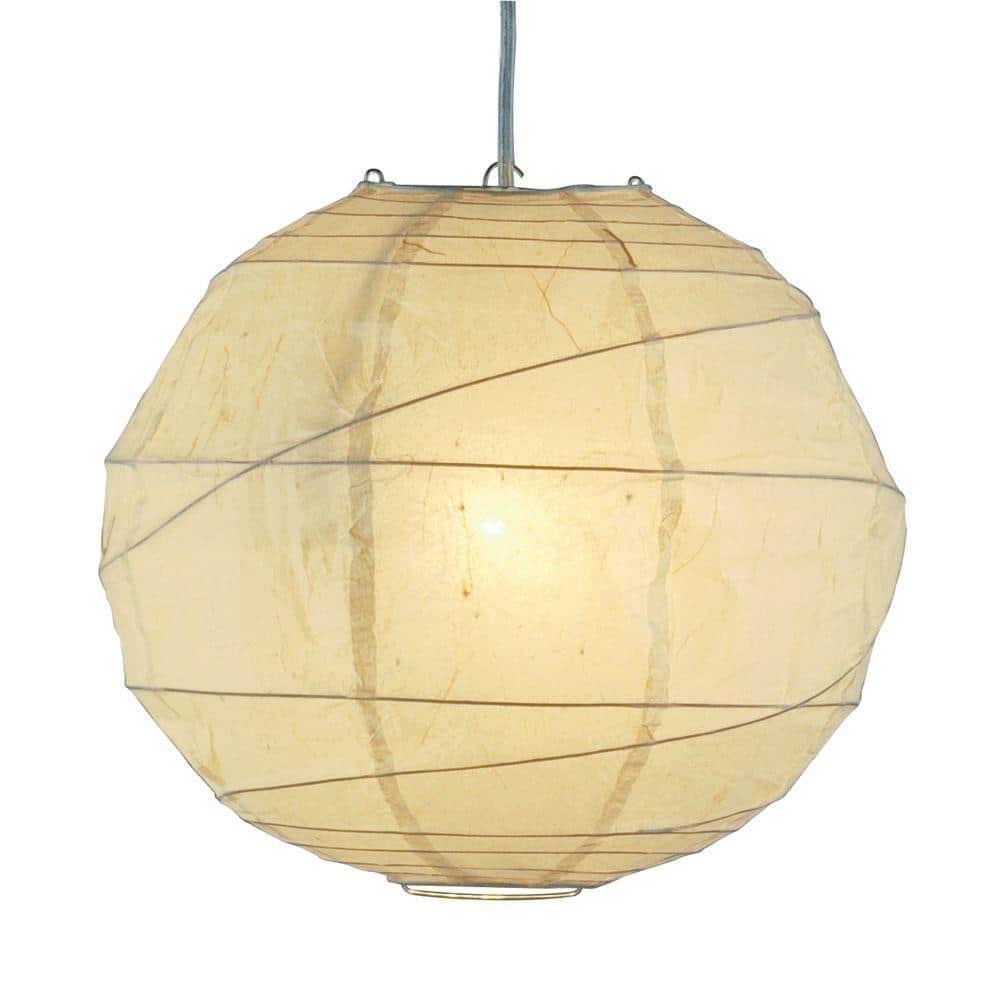 Large Orb Pendant Natural - Adesso: ETL Listed, 4-Socket Ceiling Fixture, Adjustable Height, Modern Style