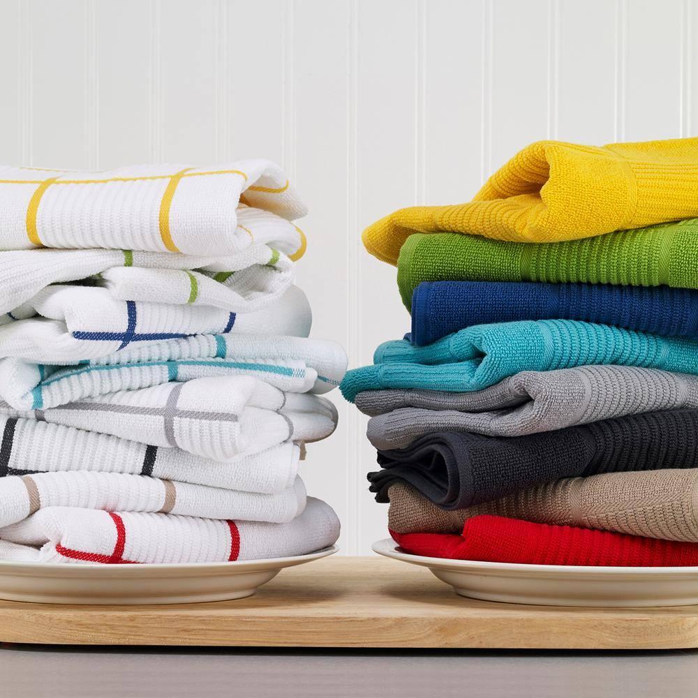 T-fal Solid and Check Dish Cloth