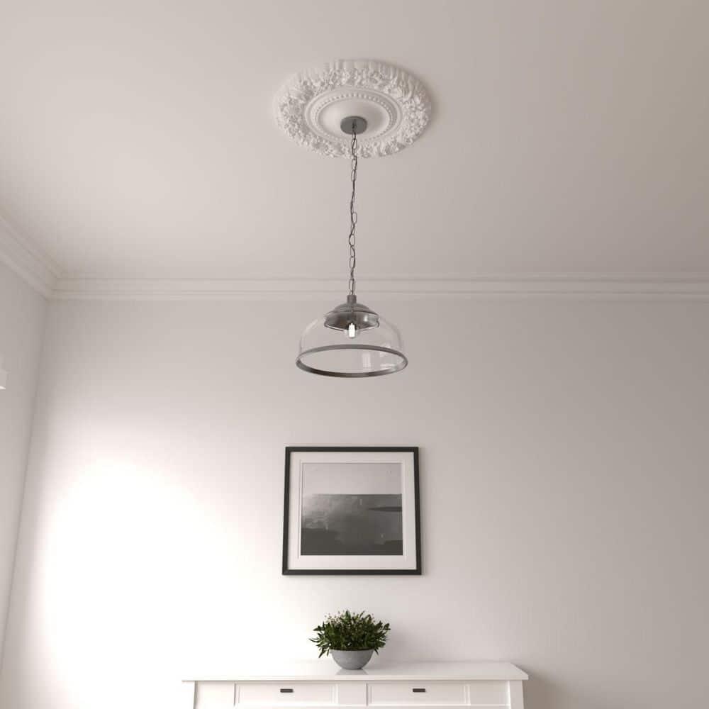 Ekena Millwork 21"OD x 2"P Marseille Ceiling Medallion (Fits Canopies up to 7 3/8")