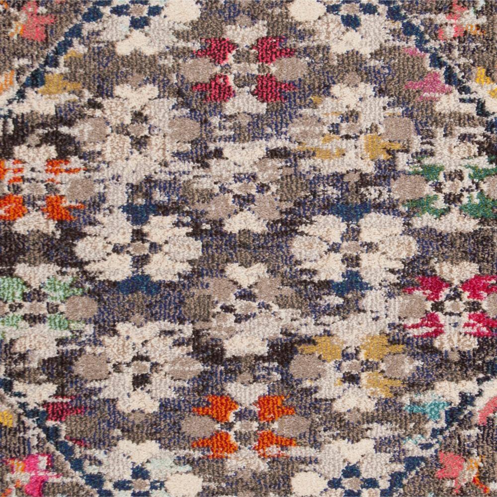 Monaco MNC255 Power Loomed Indoor Area Rug - Brown/Grey - 6'7" Round - Safavieh