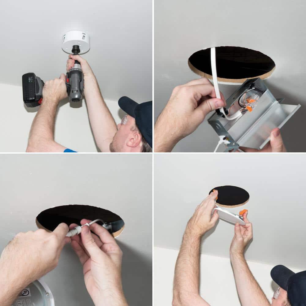 HLB6 Series 6 in. 2700K-5000K Selectable CCT Integrated LED Downlight Recessed Light (1-Quantity) with Round 2 Trims