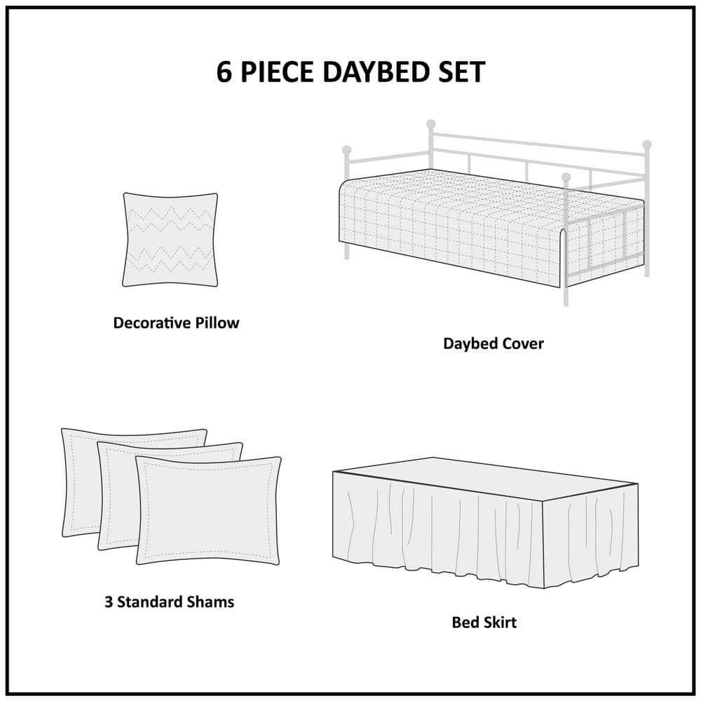 Madison Park Ridge 3 Piece Reversible Plaid Daybed Cover Set