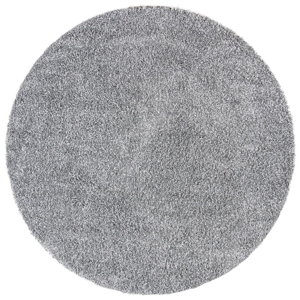 Evolution Shag 500 EVO520 Power Loomed Indoor Area Rug - Grey - 6'7" Round - Safavieh