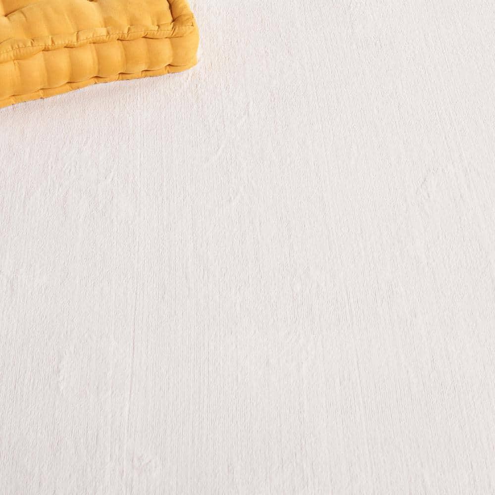 SAFAVIEH Faux Rabbit Fur Daven Solid Area Rug, Beige, 6' x 9'