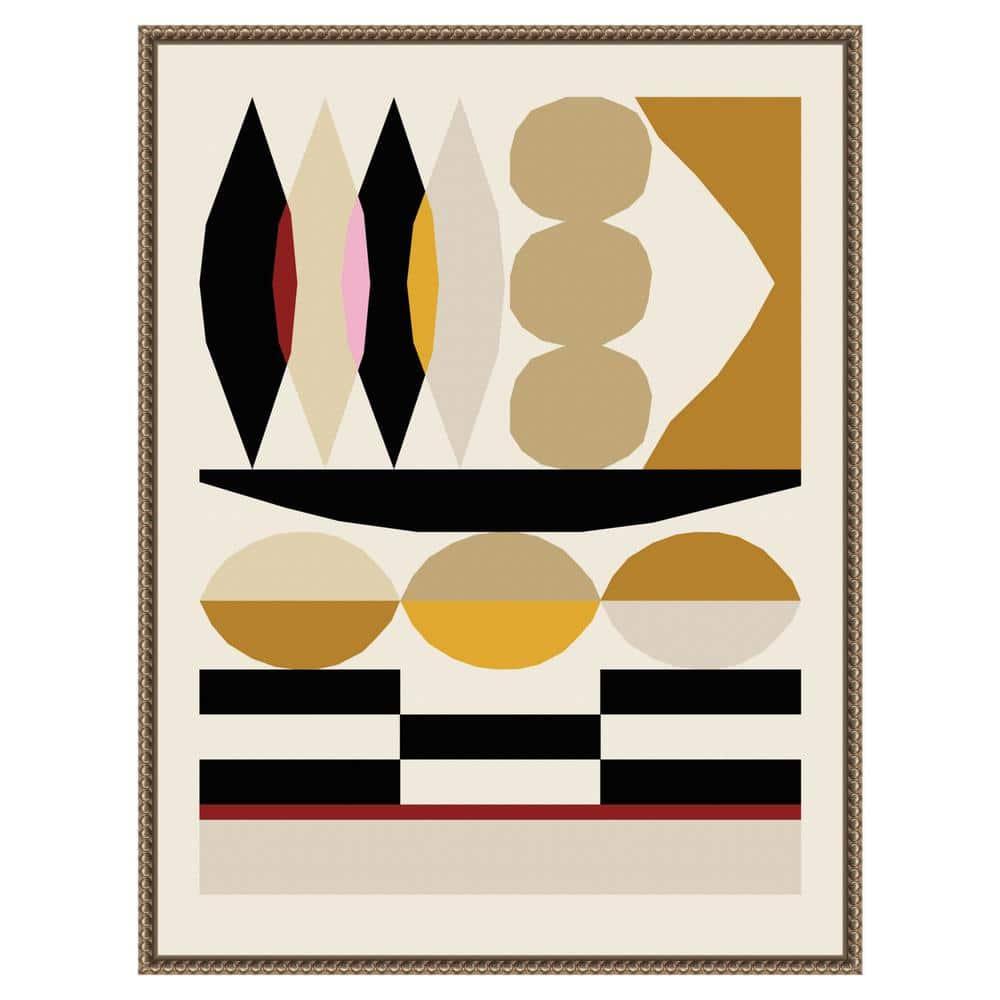 Amanti Art Abstract composition 25 by Nktn Canvas Wall Art Print Framed 23 x 30-in.